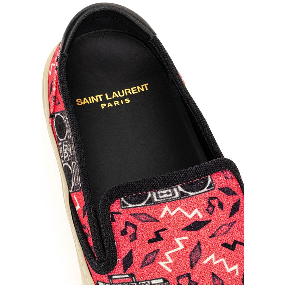 Saint Laurent Pink Cotton Platform Sneakers