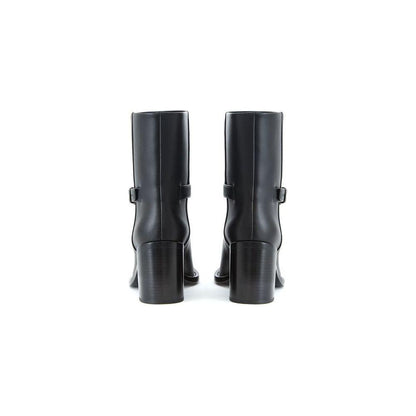 Burberry Black Leather Ankle Boots