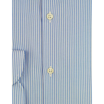 Bagutta Light Blue Cotton Men Shirt