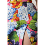 Dolce & Gabbana Multicolor Floral High Waist Midi Skirt