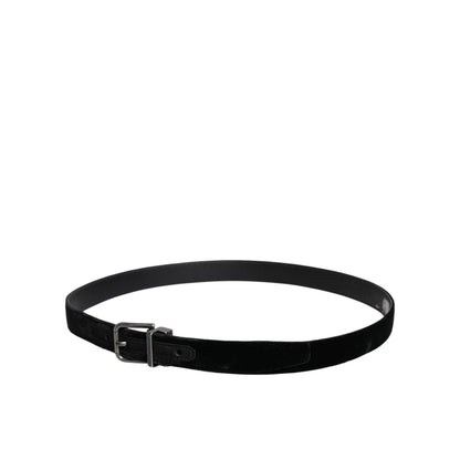 Dolce & Gabbana Black Leather Metal Buckle Classic Belt