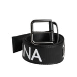 Dolce & Gabbana Black Leather Classic Metal Logo Buckle Belt BEL9338-100