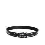 Dolce & Gabbana Black Leather Classic Metal Logo Buckle Belt BEL9338-100