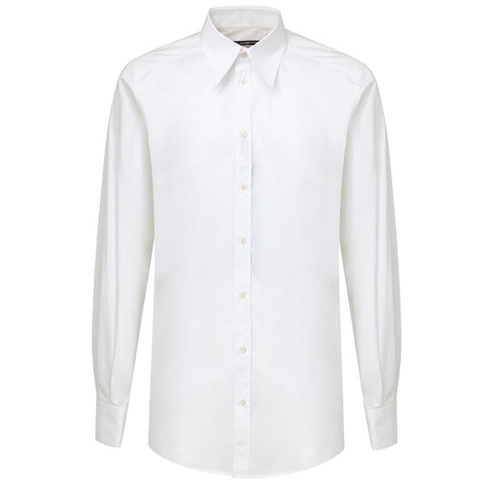 Dolce & Gabbana White Cotton Dress Shirt