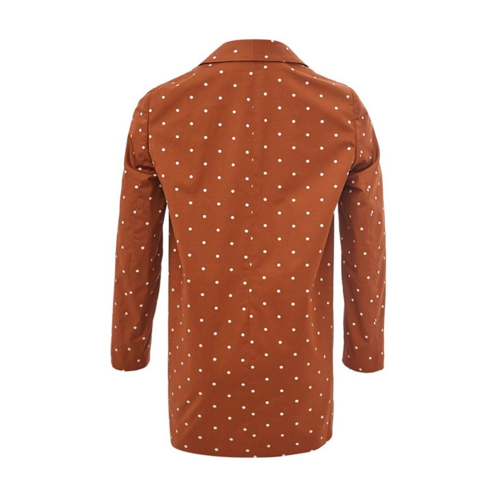 Lardini Brown Cotton Trench Coat Lardini