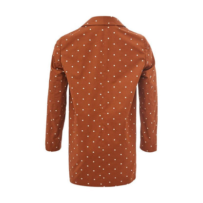 Lardini Brown Cotton Trench Coat Lardini