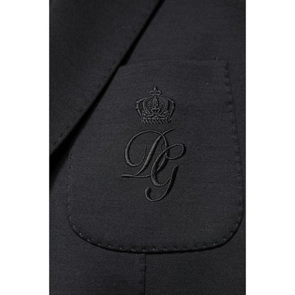Dolce & Gabbana Black Single Breasted Men Coat Blazer Suit