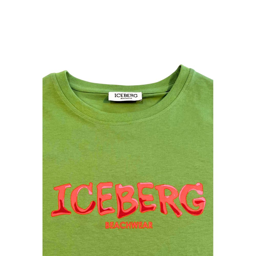 Iceberg Green Cotton T-Shirt
