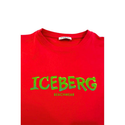 Iceberg Red Cotton Men T-Shirt