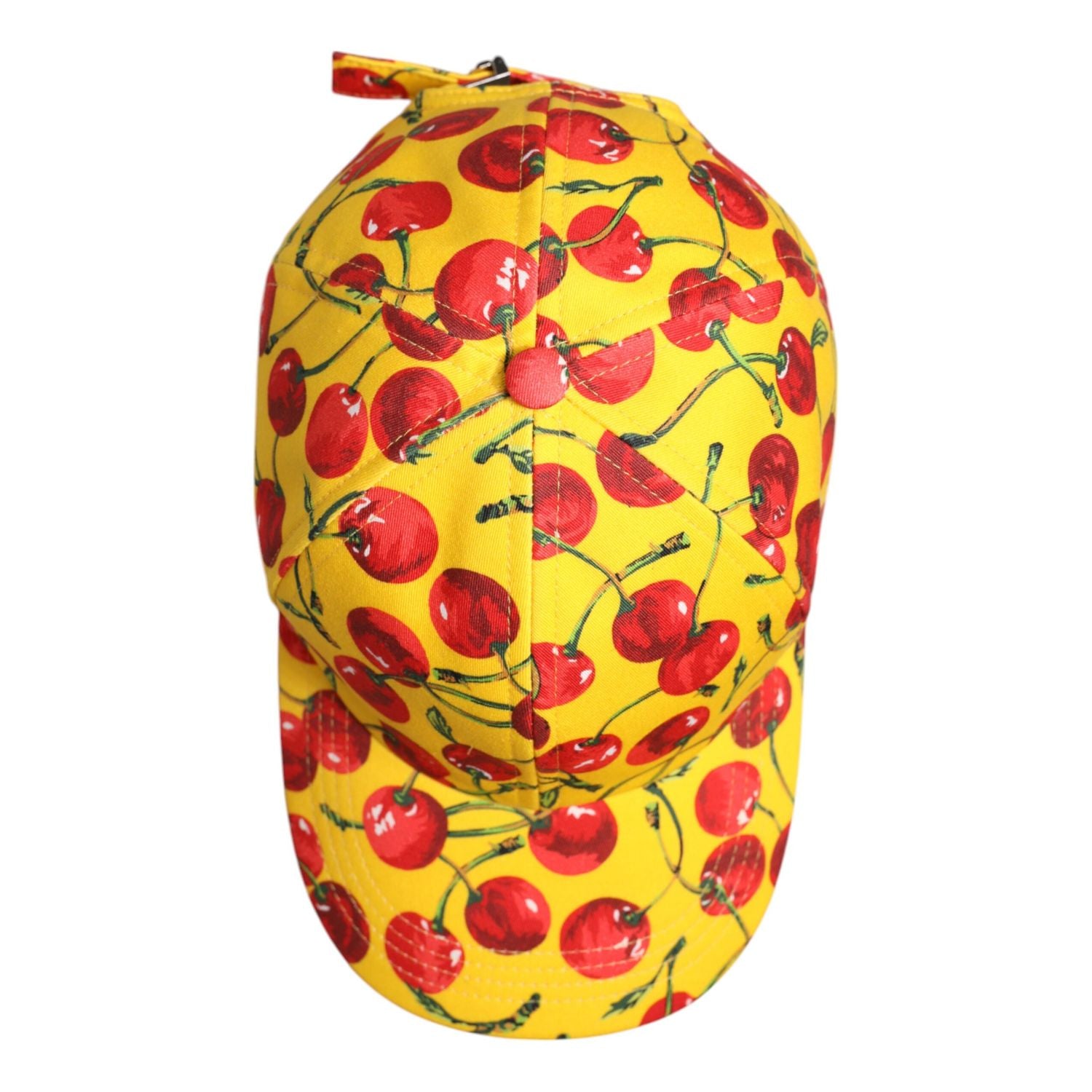 Dolce & Gabbana Yellow Cotton Printed 6 Panels Baseball Cap