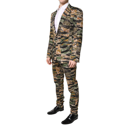 Dolce & Gabbana Multicolor TAORMINA Single Breasted 2 Piece Suit