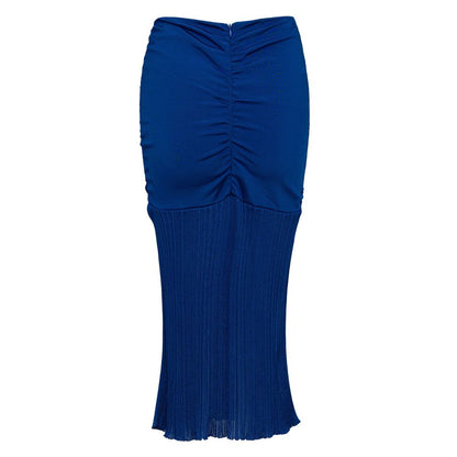 Tom Ford Blue Viscose Midi Skirt