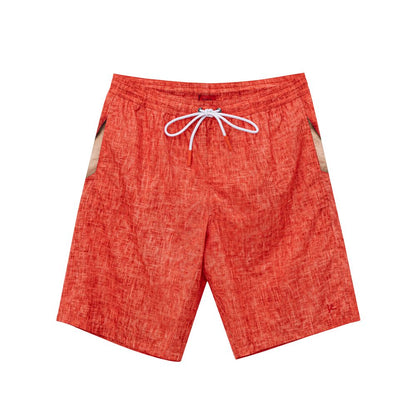 Isaia Red Polyester Swim Shorts