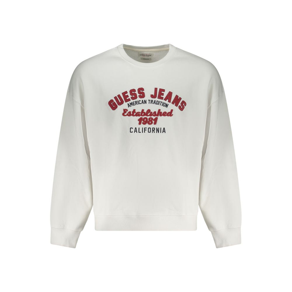 Guess Jeans White Cotton Sweatshirt