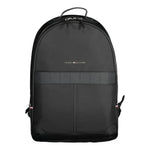 Tommy Hilfiger Black Polyester Men Backpack