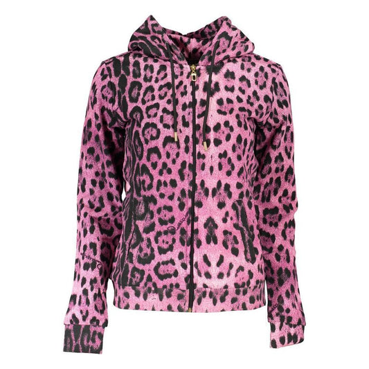 Cavalli Class Pink Cotton Women Sweater CA-26794-XS