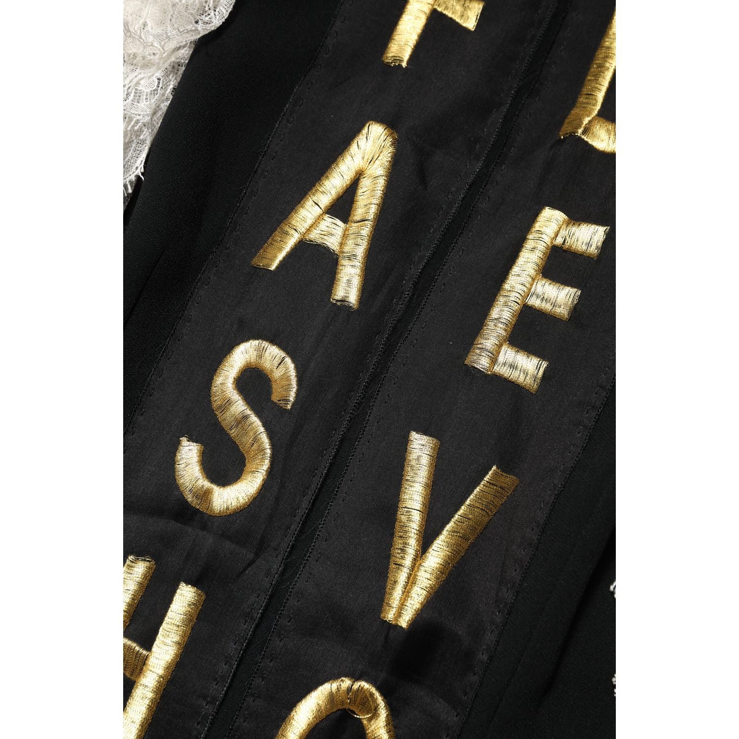 Dolce & Gabbana Black Fashion Devotion Embellish Mini Dress