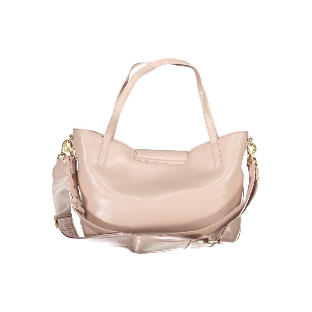Mario Valentino Pink Polyethylene Women Handbag with detachable strap and elegant design.