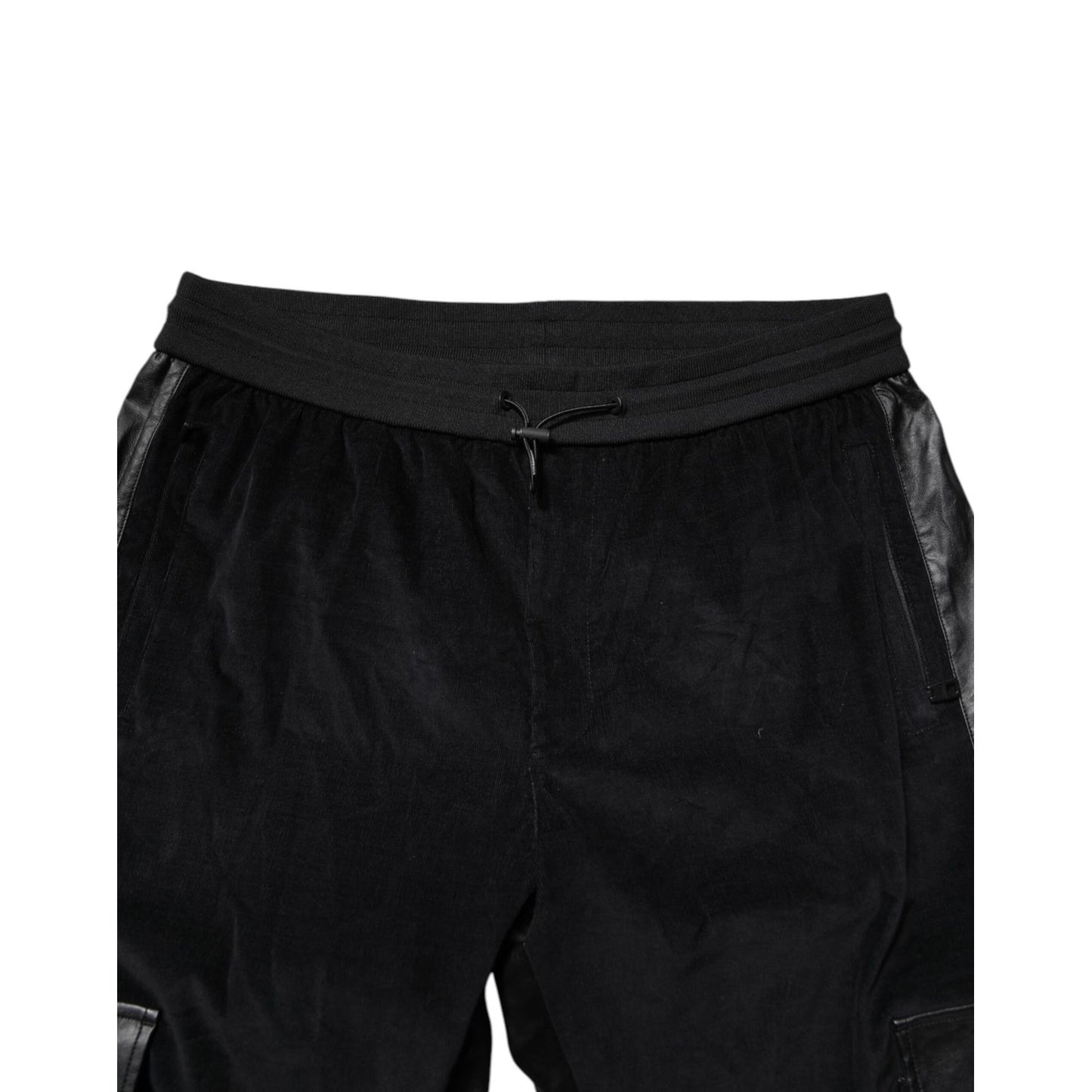 Dolce & Gabbana Black Cotton Cargo Jogger Sweatpants Pants