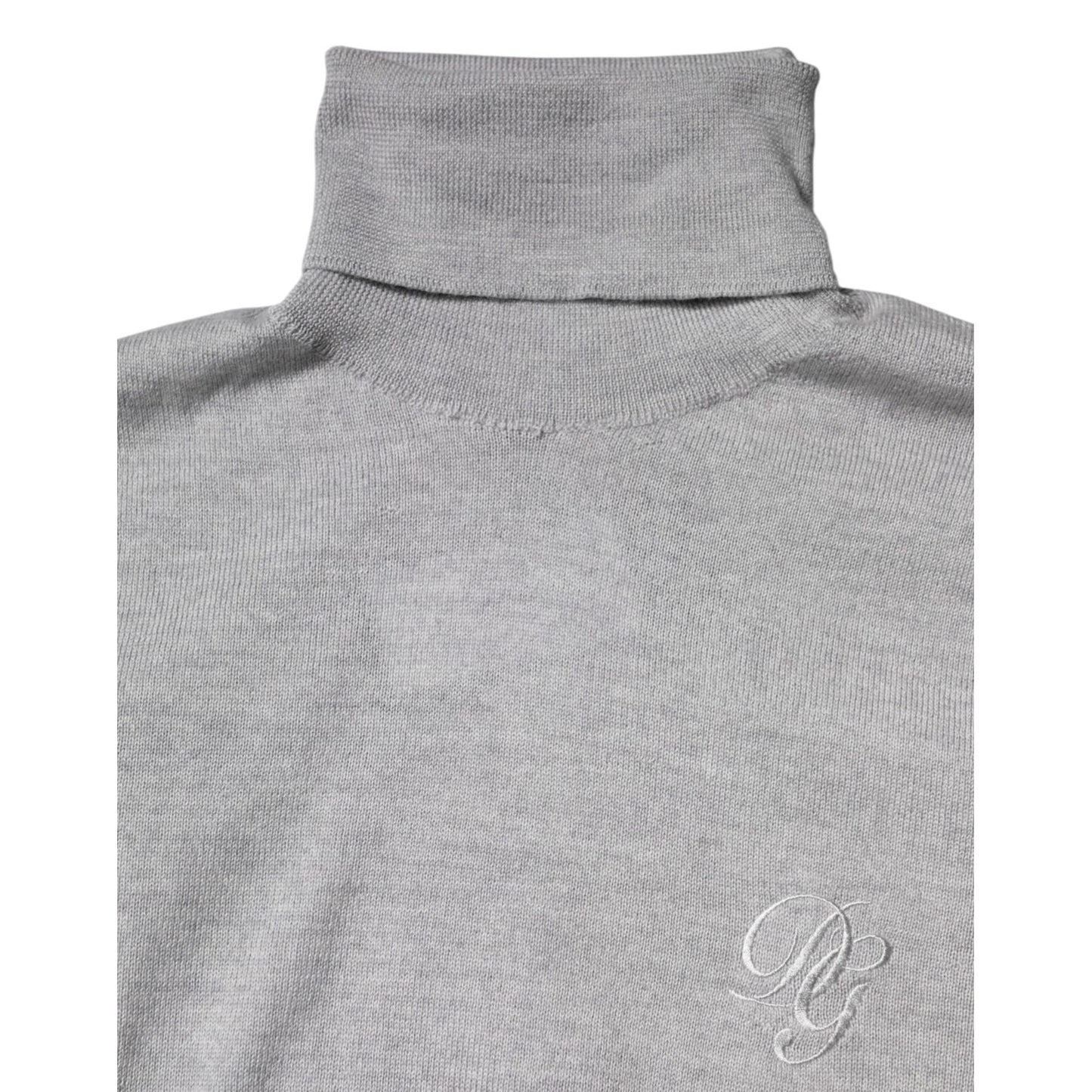 Dolce & Gabbana Gray Wool Knitted Men Pullover Sweater