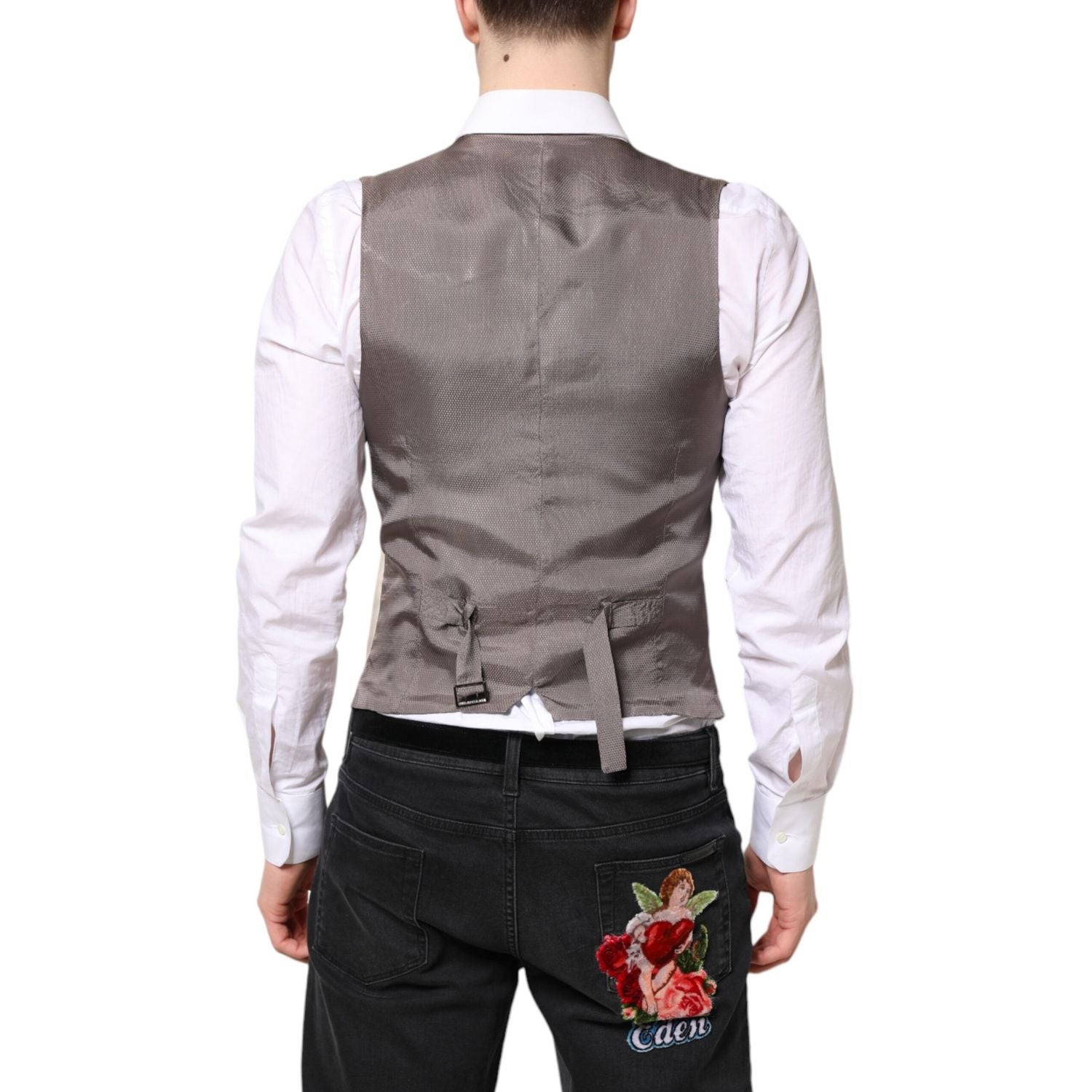 Front view with bag zipped and handles upright.