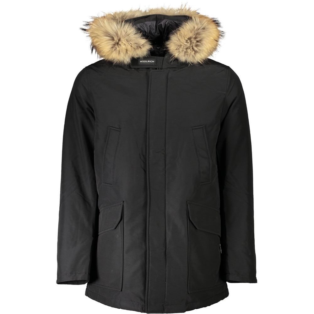Woolrich Black Cotton Jackets & Coat