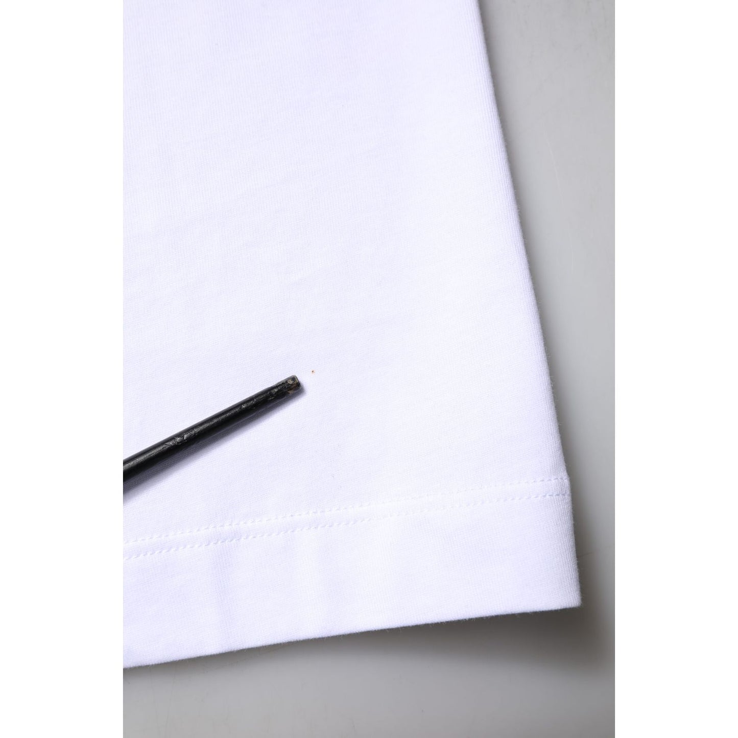 Dolce & Gabbana White Cotton DG Embroidery Crew Neck T-shirt