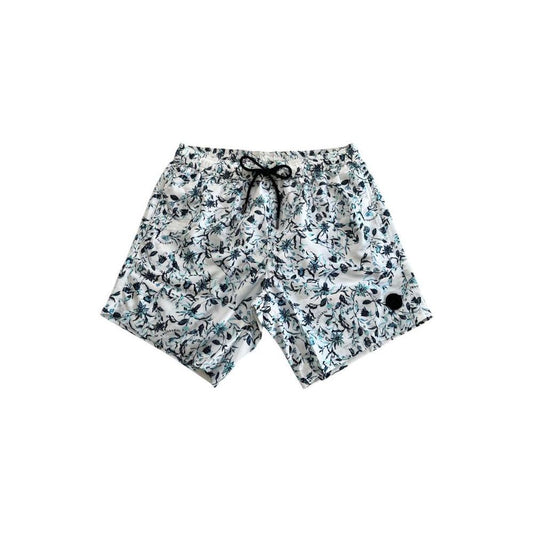 Trussardi Beachwear White Polyester Men Swim Short TR-24818-M