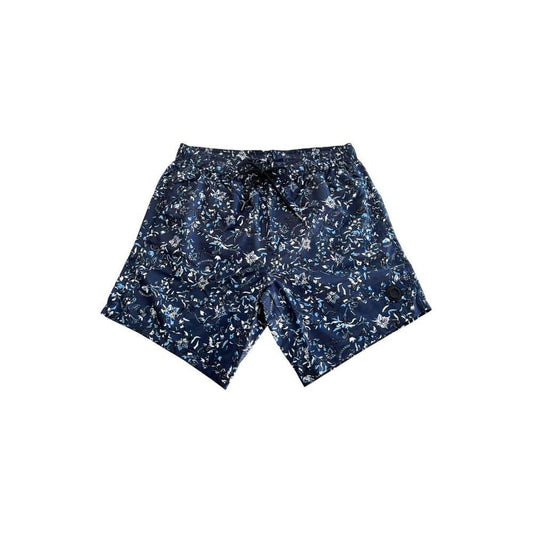 Trussardi Beachwear Blue Polyester Men Swim Shorts