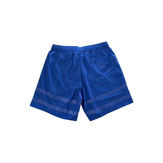 Iceberg Blue Polyester Men Swim Short IC-24829-M