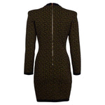 Balmain Brown Wool Dress BA-15390-IT42|M