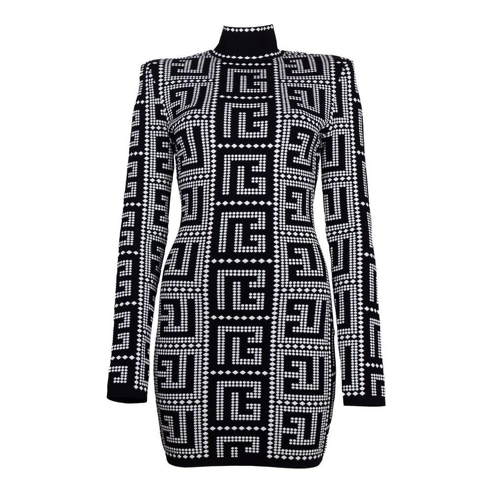 Balmain Black Viscose Dress