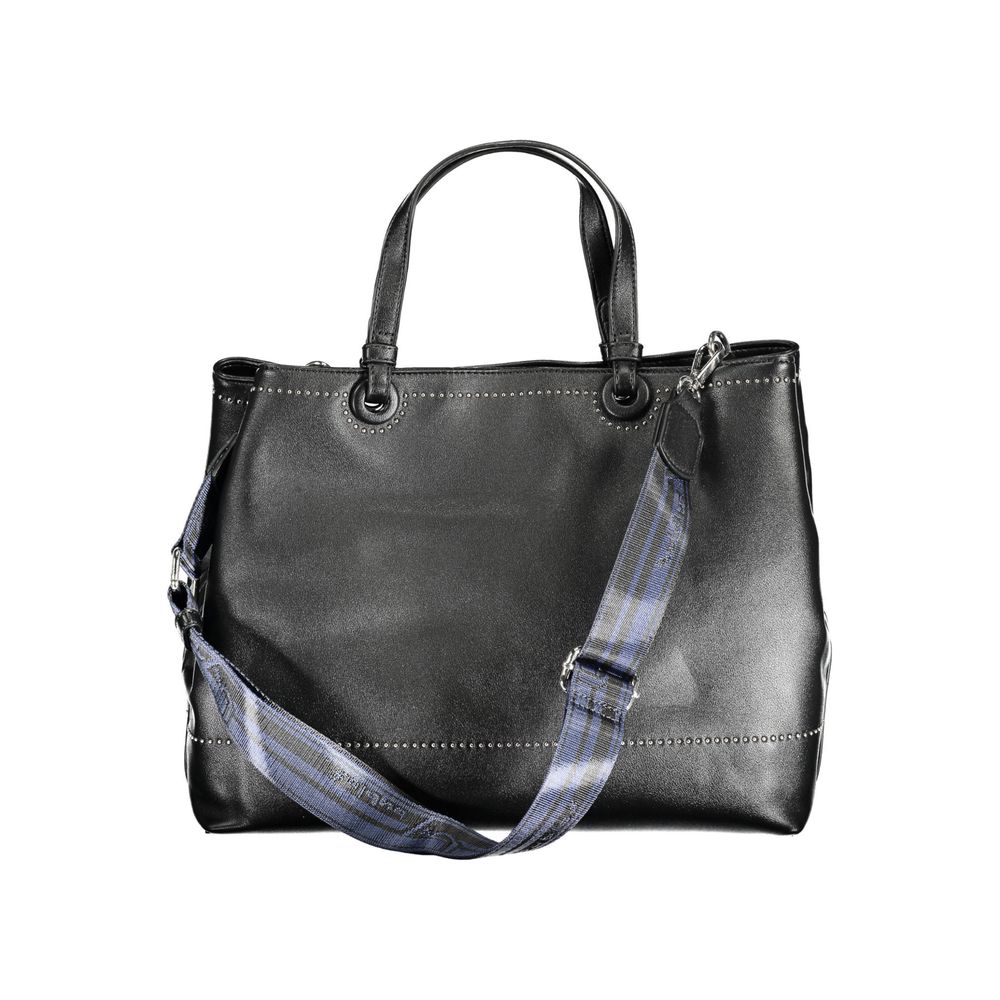 Front view with bag zipped and handles upright.
