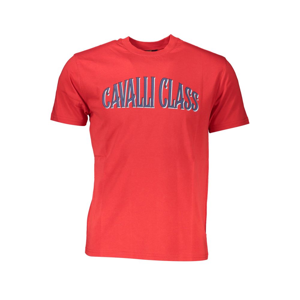 Cavalli Class Red Cotton T-Shirt
