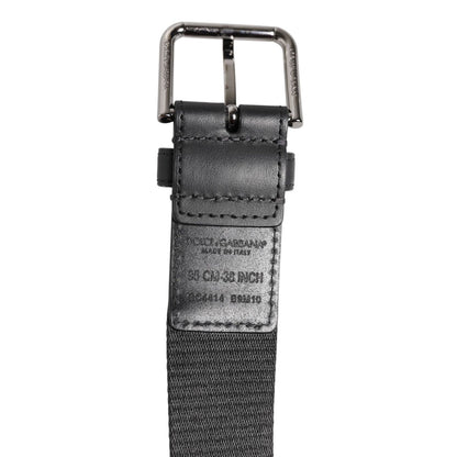 Dolce & Gabbana Green Black Polyester DG Logo Buckle Belt