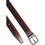 Dolce & Gabbana Brown Classic Calf Leather Metal Buckle Belt BEL9444-105