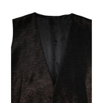 Dolce & Gabbana Dark Brown Dress Formal Men Waistcoat Vest