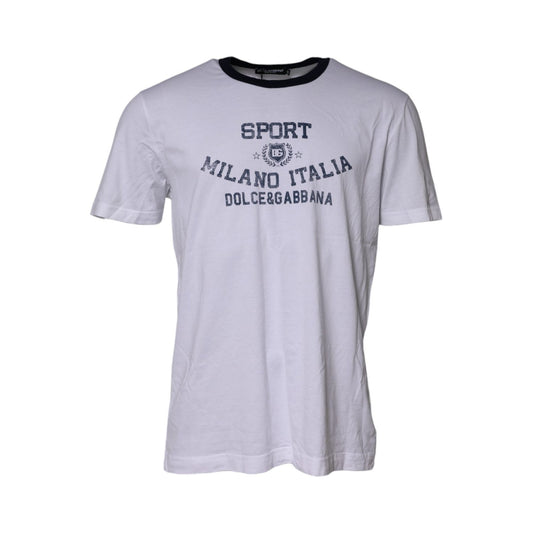 Dolce & Gabbana White DG Logo Print Short Sleeve T-shirt Dolce & Gabbana