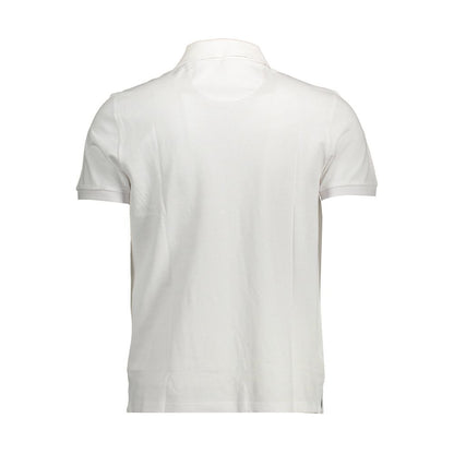 Back view of North Sails White Cotton Men Polo Shirt showing classic design and premium cotton material.