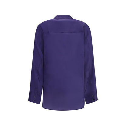 Khaite Purple Silk Dress Shirt