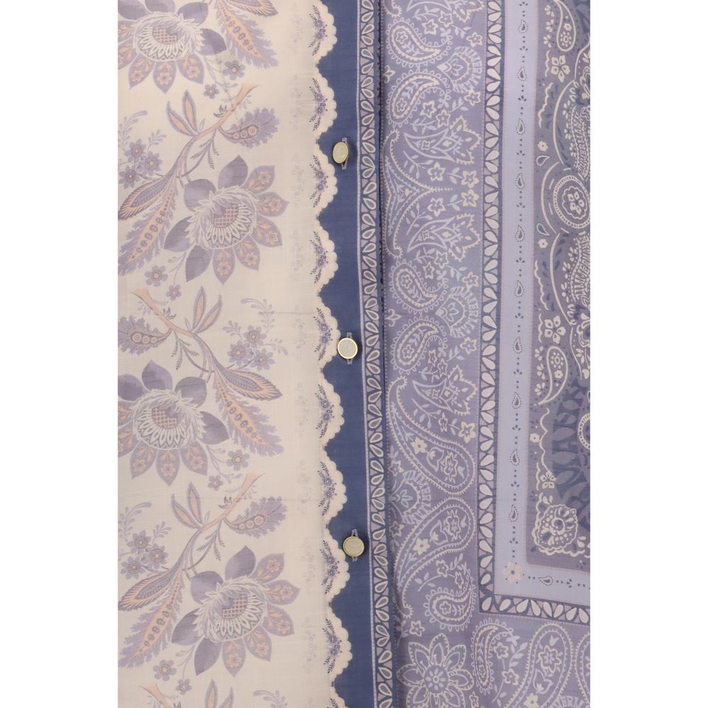 Zimmermann Purple Cotton Pattern Shirt