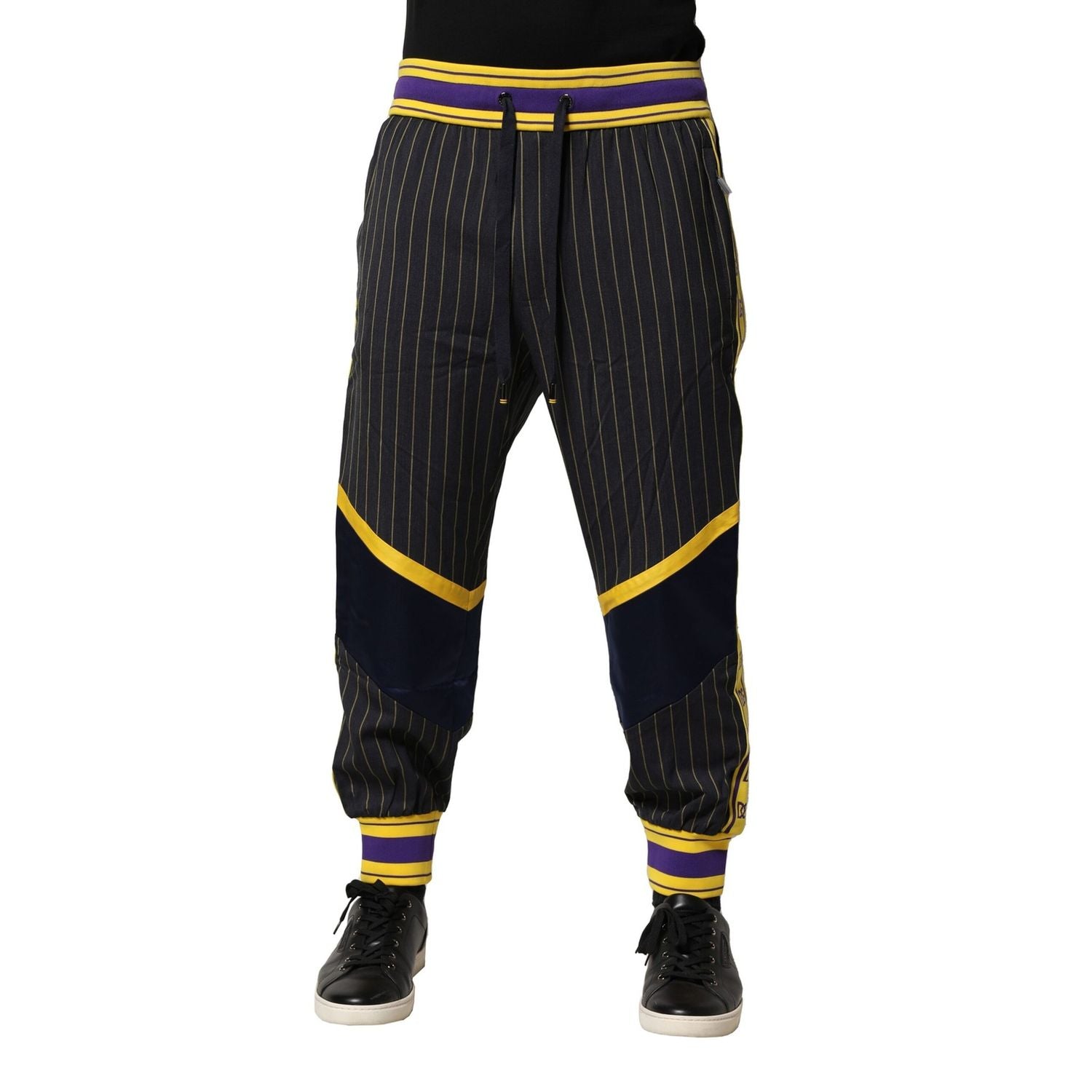 Dolce & Gabbana Multicolor Stripes Wool Jogger Pants
