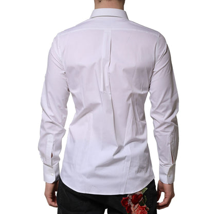 Dolce & Gabbana White MARTINI Long Sleeves Dress Formal Shirt