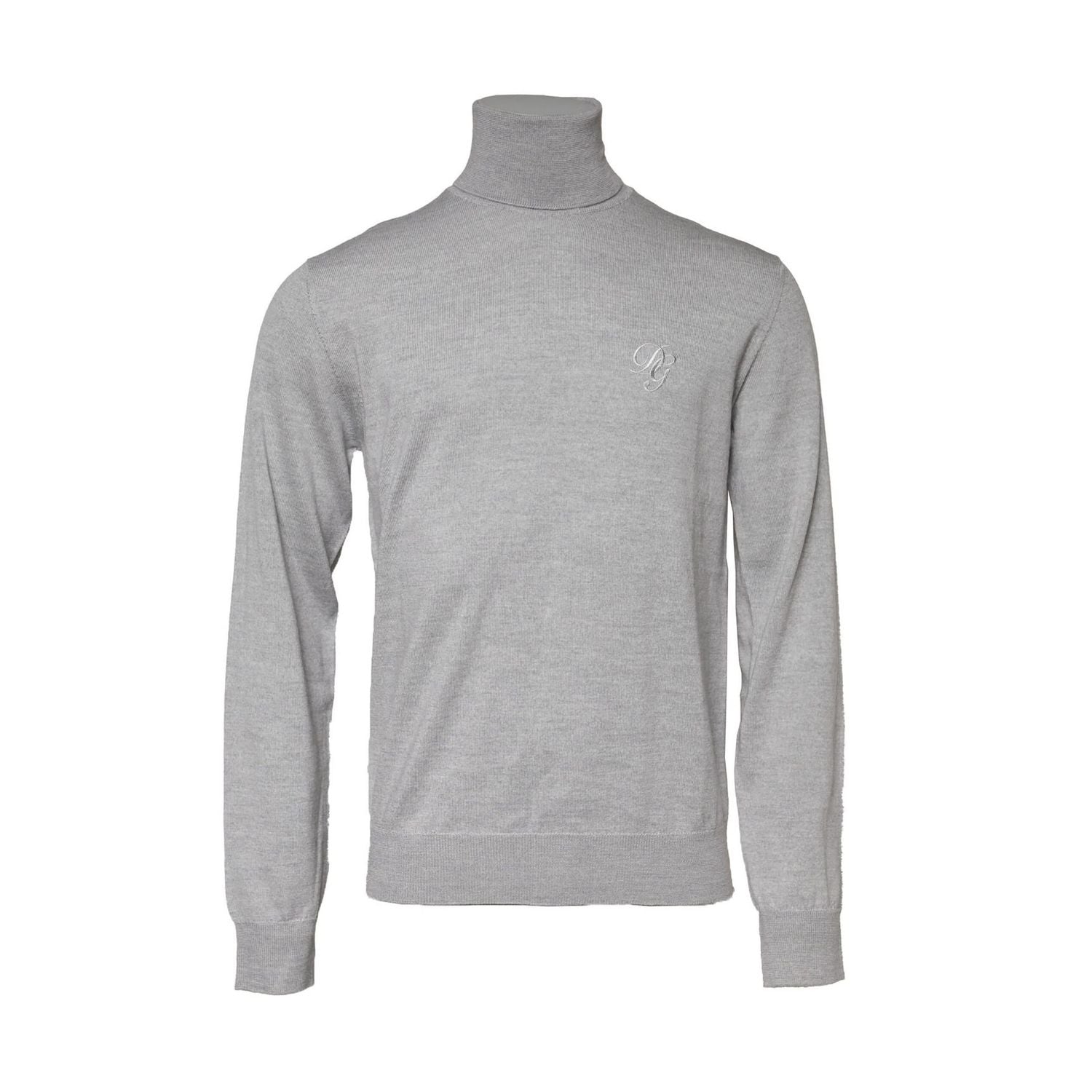 Dolce & Gabbana Gray Long Sleeve Turtleneck Pullover Sweater