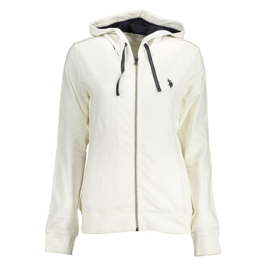 U.S. POLO ASSN. White Cotton Women Sweater US-16962-XL