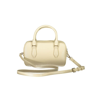 Mario Valentino Beige Polyethylene Women Handbag with adjustable strap and durable design.