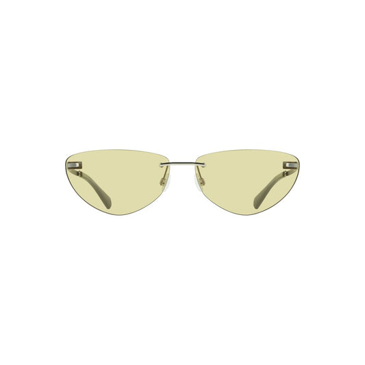 Calvin Klein Green Metal Women Sunglass with chic drop-shaped lenses for a bold, fashionable look.