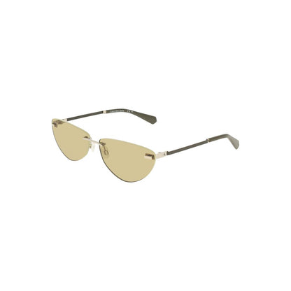 Calvin Klein Green Metal Women Sunglass with drop-shaped lens for chic sophistication