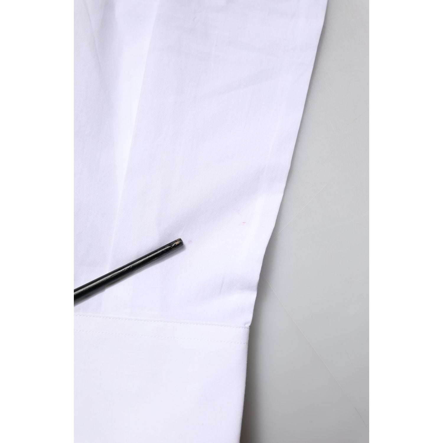 Dolce & Gabbana White Cotton GOLD Long Sleeves Formal Shirt