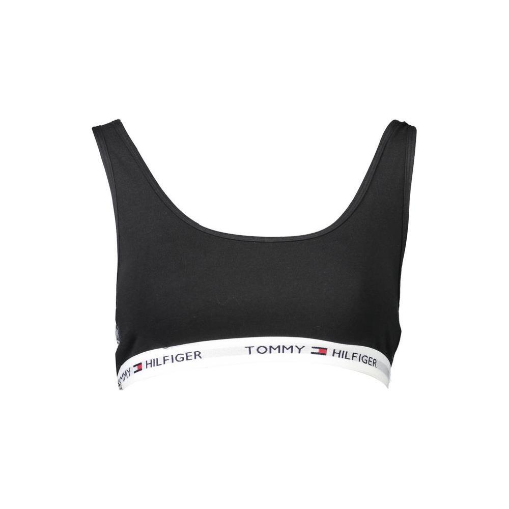 Tommy Hilfiger Black Cotton Women Sports Bra